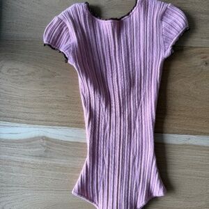 Guest in residence pink cashmere bodysuit